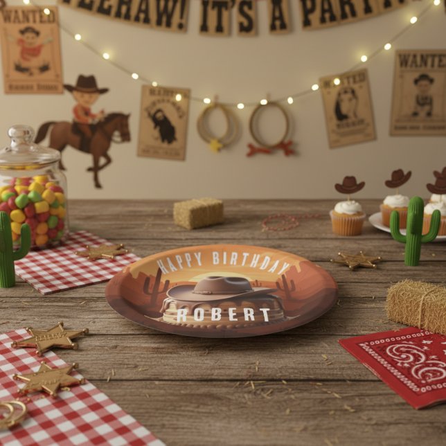 Wild West Cowboy Hat Cake Pappteller (Von Creator hochgeladen)