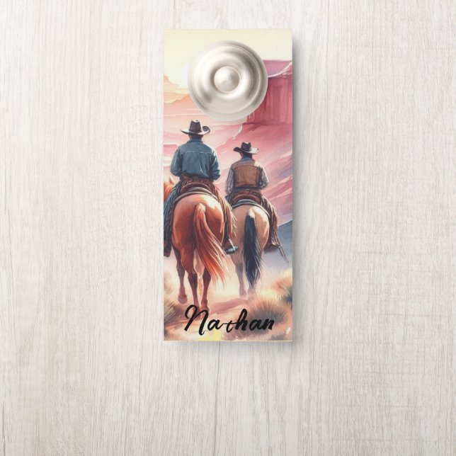 Wild West Cowboy Türanhänger (Auf Knauf)