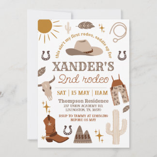 Wild West Cowboy Western 2. Party Geburtstag Einladung