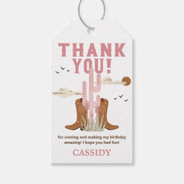 Wild West Cowgirl Birthday Party Danke für Ihre Un Geschenkanhänger