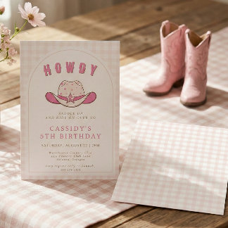 Wild West Cowgirl Country Western Birthday Party I Einladung