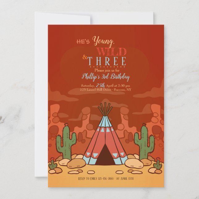 Wild-West-Einladung Einladung (Vorderseite)