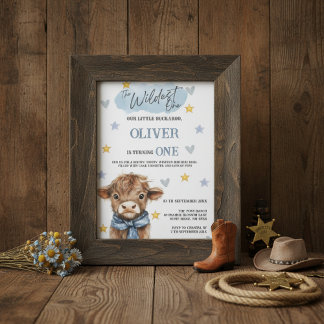 Wild West First Birthday • Little Buckaroo Theme Einladung