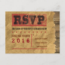 WILD WEST GEWOLLT Bar Bat Mitzvah Reply Card