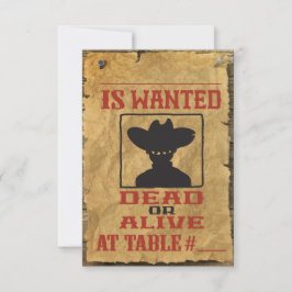 WILD WEST GEWOLLT Bar Bat Mitzvah Table Escortkart Einladung