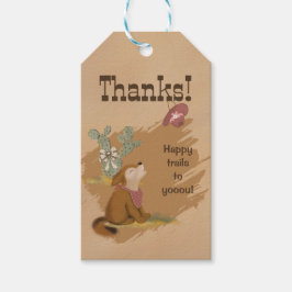 Wild West Graphic Cowgirl Desert Animal Geschenkanhänger