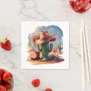 Wild West Hats Cowboy Birthday Serviette