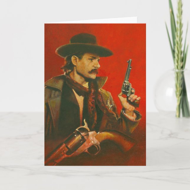 Wild West Lawman Greetings Card Karte (Vorderseite)