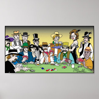 Wild West Poker Game Poster