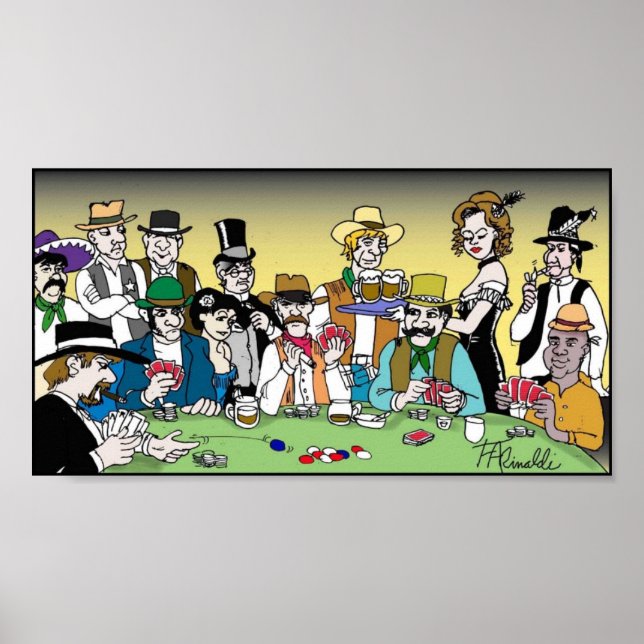 Wild West Poker Game Poster (Vorne)