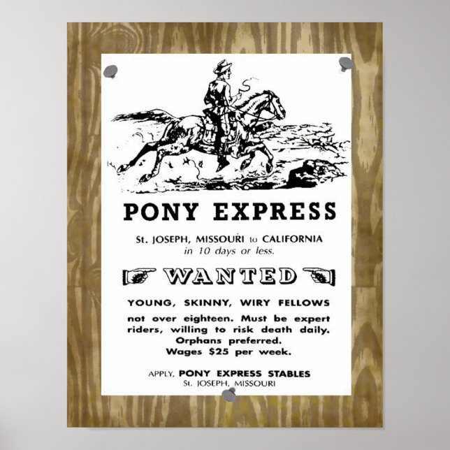 Wild West Pony Express Riders Poster (Vorne)