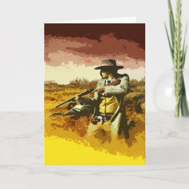 Wild West Pop Art Grußkarte Karte (Vorderseite)