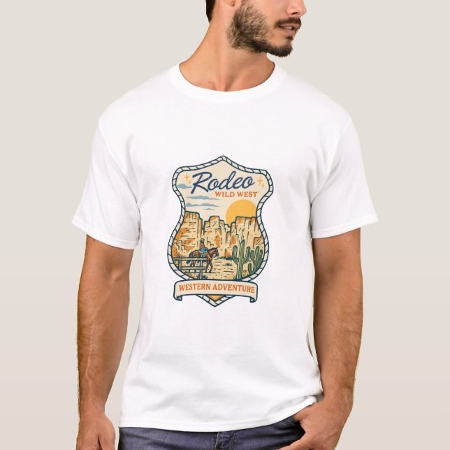 Wild-West-Rodeo-Abenteuer T-Shirt (Vorderseite)