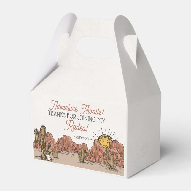 Wild West Rodeo Birthday Party Geschenkschachtel (Vorderseite)