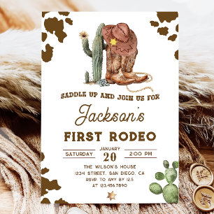 Wild West Rodeo Cowboy Invitation d'anniversaire