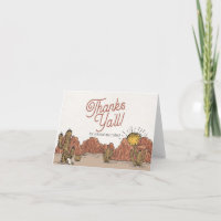 Wild West Rodeo Dankeschön Karte für Babydusche