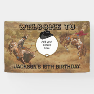 Wild West Rodeo Roundup Birthday Banner