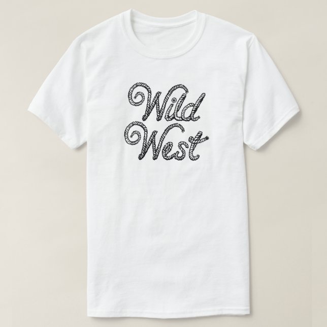 Wild West Rope Lettering T-Shirt (Design vorne)