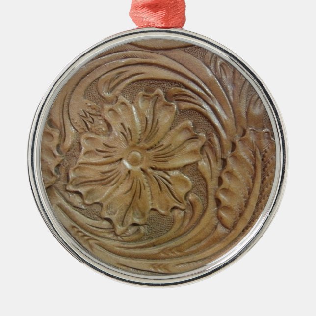 Wild West Rose Silbernes Ornament (Vorne)