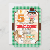 Wild West Sheriff Boy; Green Birthday Party