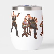 Wild West Spieler Scott Stemless Weinglas