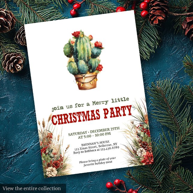Wild West typography Christmas party digital   Einladung (Wild West typography Christmas party digital invite

)