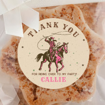 Wild West Western Cowgirl Geburtstagsparty Sticker