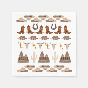 Wild West Western Rodeo Cowboy Birthday Party Serviette
