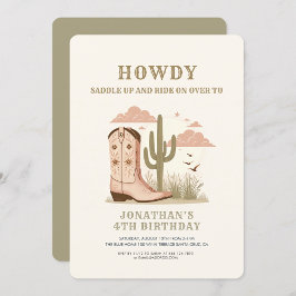 Wild Western Cactus Girl Birthday Einladung