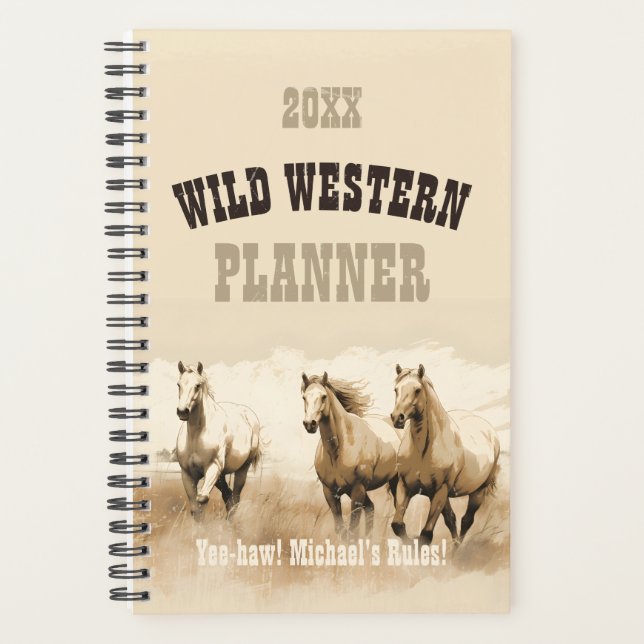 Wild Western ! Chevaux. Don d'homme modifiable (Devant)