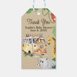 Wild Wheels Safari Animal Camper Van Baby Shower Geschenkanhänger