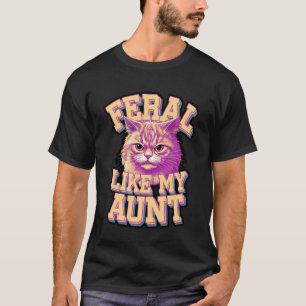 Wild wie das wütende Katzendesign meiner Tante T-Shirt