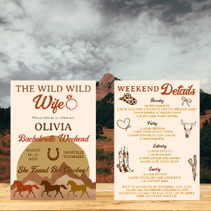 Wild Wild Wife Junggesellinnen-Abschieds-Wochenend Einladung