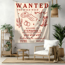 Wild Wild Wife Red Bachelorette Party Welcome Sign