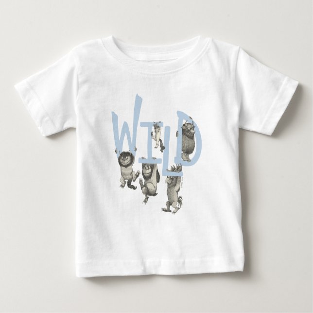 WILD | Wilde Dinge und Max - Blau Baby T-shirt (Vorderseite)