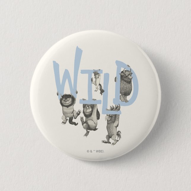WILD | Wilde Dinge und Max - Blau Button (Vorderseite)