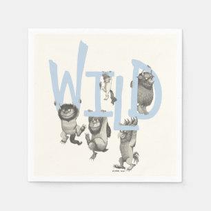 WILD Wilde Dinge und Max - Blau Serviette