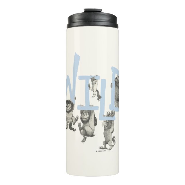 WILD | Wilde Dinge und Max - Blau Thermosbecher (Vorderseite)