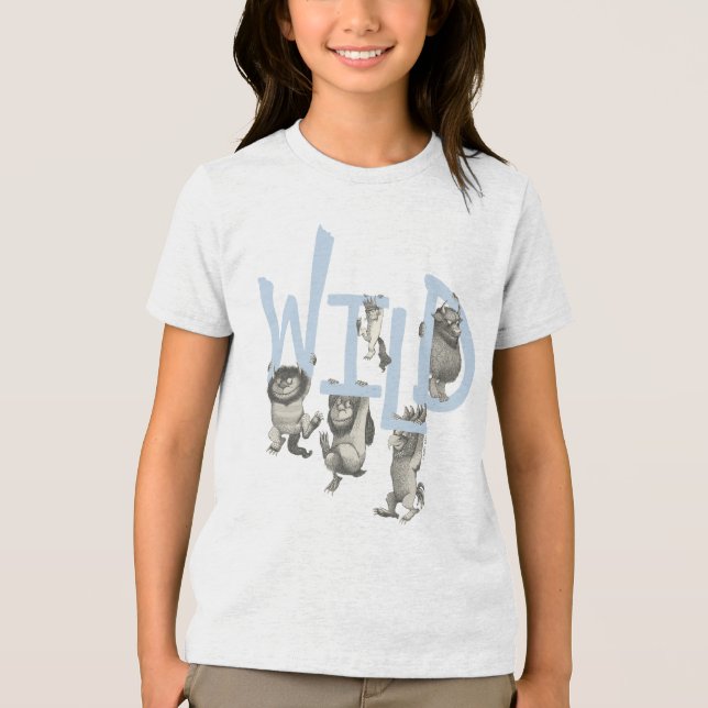 WILD | Wilde Dinge und Max - Blau Tri-Blend Shirt (Vorderseite)