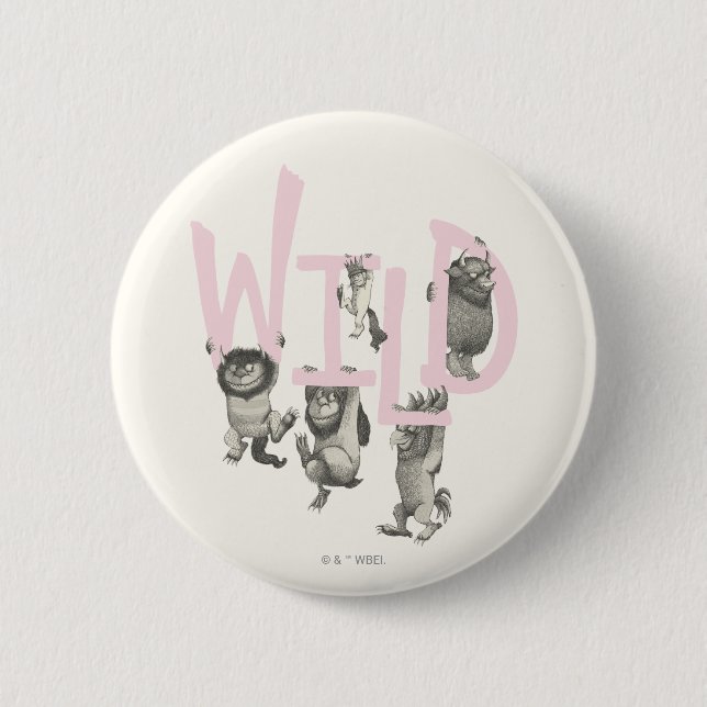 WILD | Wilde Dinge und Max - Rosa Button (Vorderseite)