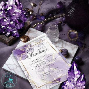 Wild Wisteria Gold Abstrakt Einladung