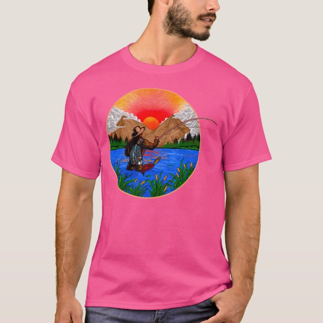 Wild With Bigfoot Fishing T-Shirt (Vorderseite)