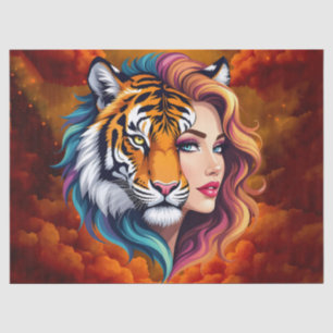 Wild Within – Tiger Spirit Göttin.  Seidenpapier