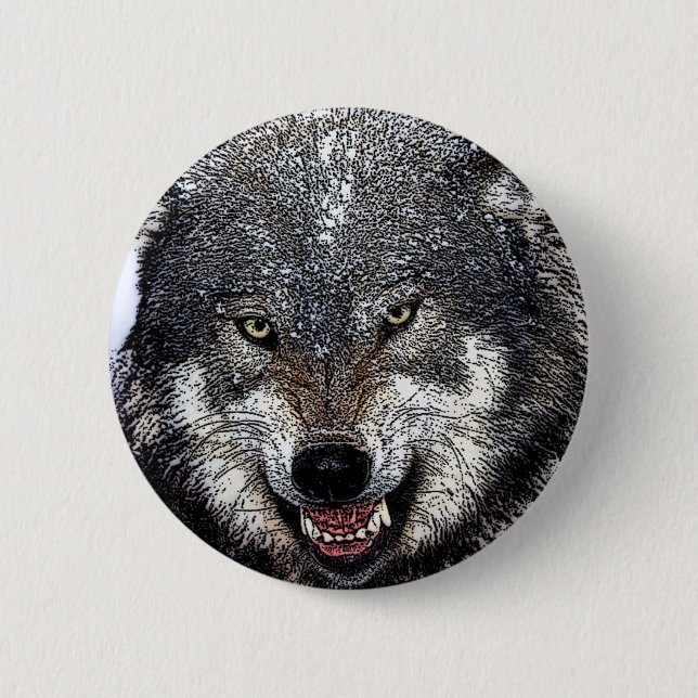Wild Wolf Button (Vorderseite)