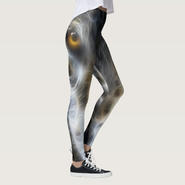 Wild Wolf Eyes Decor auf Leggings (Rechts)