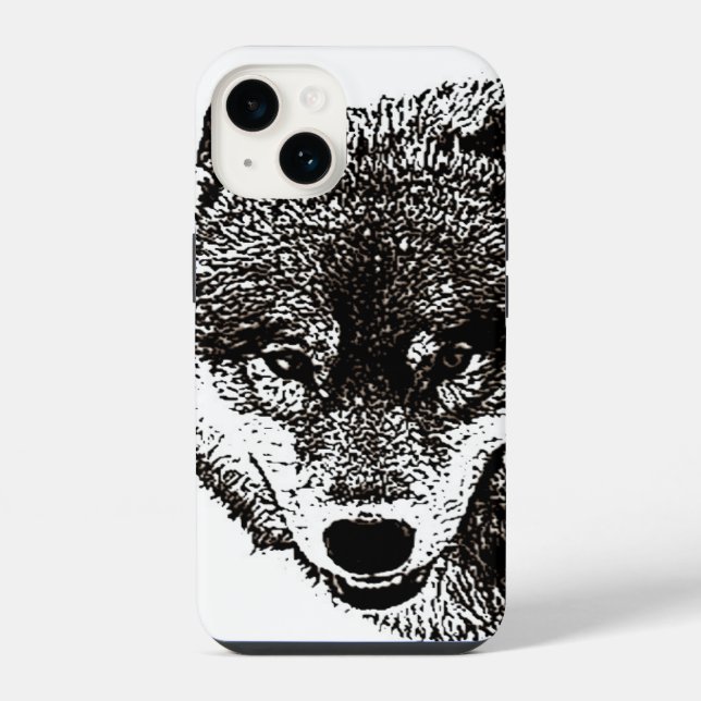 Wild Wolf iPhone 14 Hülle (Rückseite)
