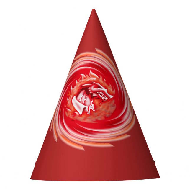 Wild Wolf Peitschenhüte aus rotem Party Partyhütchen (Vorderseite)