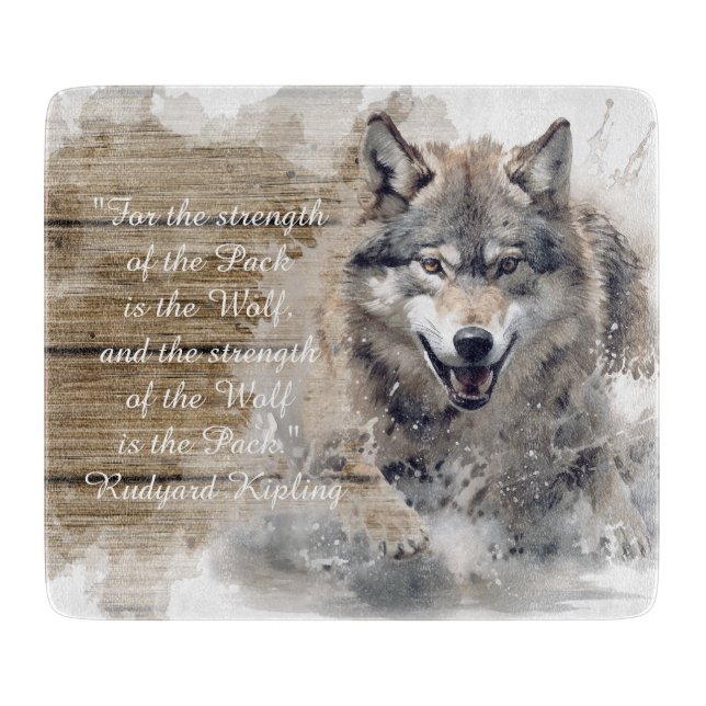 Wild Wolf Quote Schneidebrett (Vorderseite)