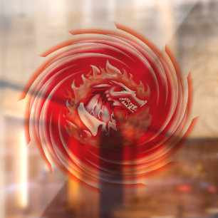 Wild Wolf Whirl Gürtelschlange mit Rückenstangen Fensteraufkleber