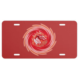 Wild Wolf Whirling Red Aluminium Autokennzeichen US Nummernschild